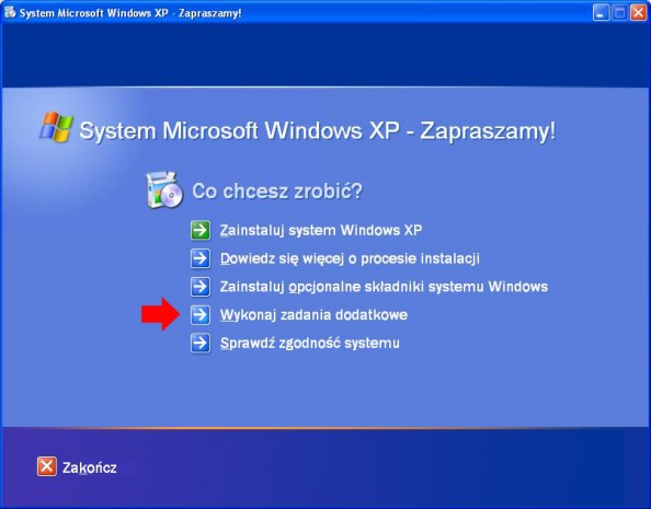 Rysunek 1. Nośnik zawierający instalację systemu Windows XP