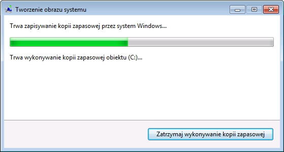 Rysunek 7. Proces tworzenia obrazu systemu Windows 7.