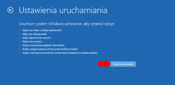 Uruchamianie systemu Windows 11 w trybie awaryjnym.
