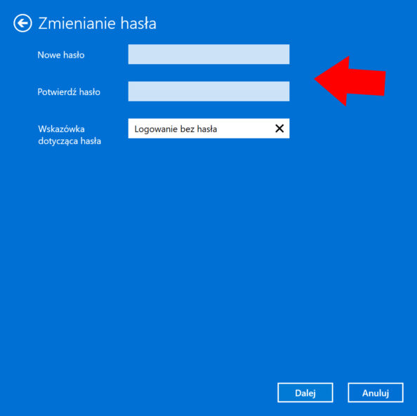 Usuwanie hasła logowania w systemie Windows 11.